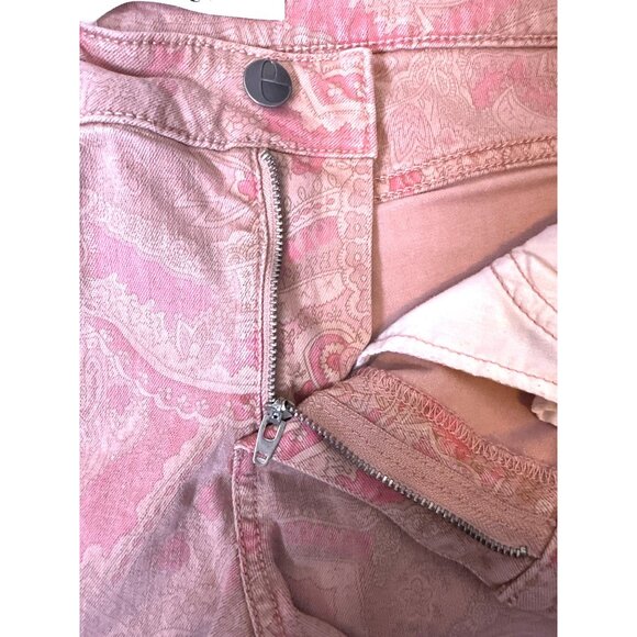 Else Mauve Womens Pink Paisley Floral Skinny Jeans W29 Cotton & Lyocell Stretch - Picture 5 of 14